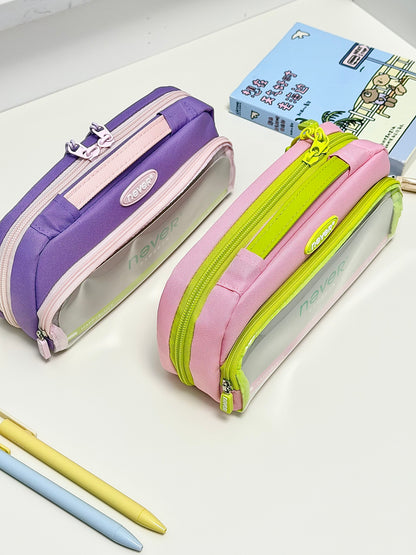 Super Capacity Candy Color Pencil Case