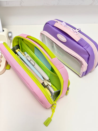 Super Capacity Candy Color Pencil Case