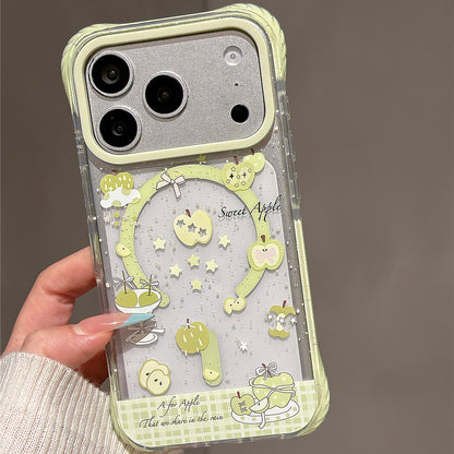 Star Green Apple Acrylic Phone Case