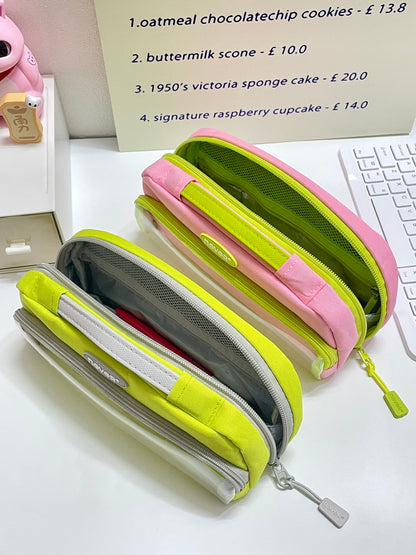 Super Capacity Candy Color Pencil Case