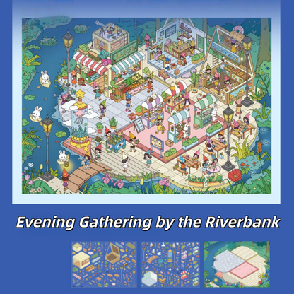 Dream Courtyard 3D Sticker | 2 Cute Miniature Scenes