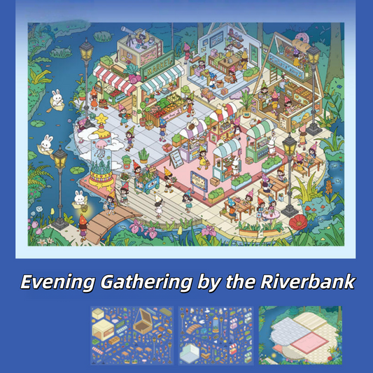 Dream Courtyard 3D Sticker | 2 Cute Miniature Scenes