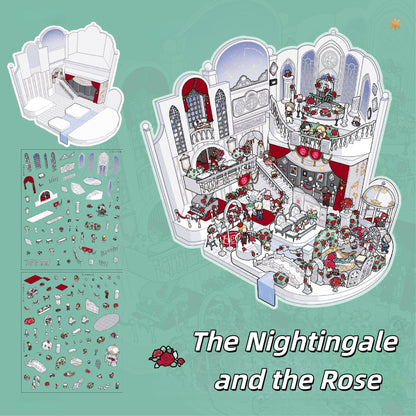 Theater Hotel 3D Sticker | 2 Cute Miniature Scenes
