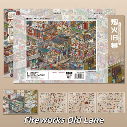 Street Views 3D Sticker | 6 Cute Miniature Scenes