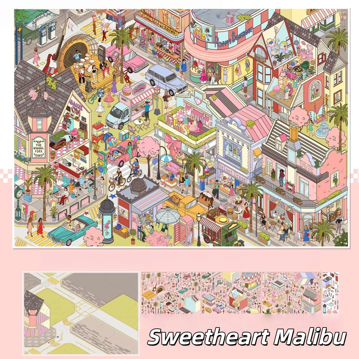 Little Worlds 3D Sticker | 4 Cute Miniature Scenes