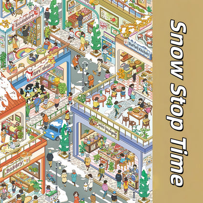Street Scene 3D Sticker | 8 Cute Miniature Scenes