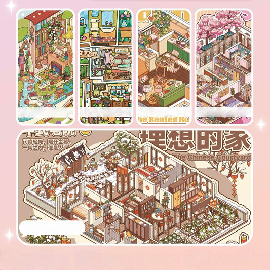 Dwelling Corners 3D Sticker | 5 Cute Miniature Scenes