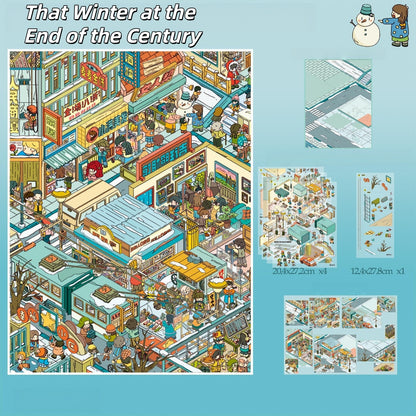 Street Views 3D Sticker | 7 Cute Miniature Scenes