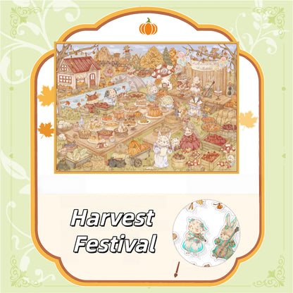 A Year of Festivals 3D Sticker | 4 Cute Miniature Scenes