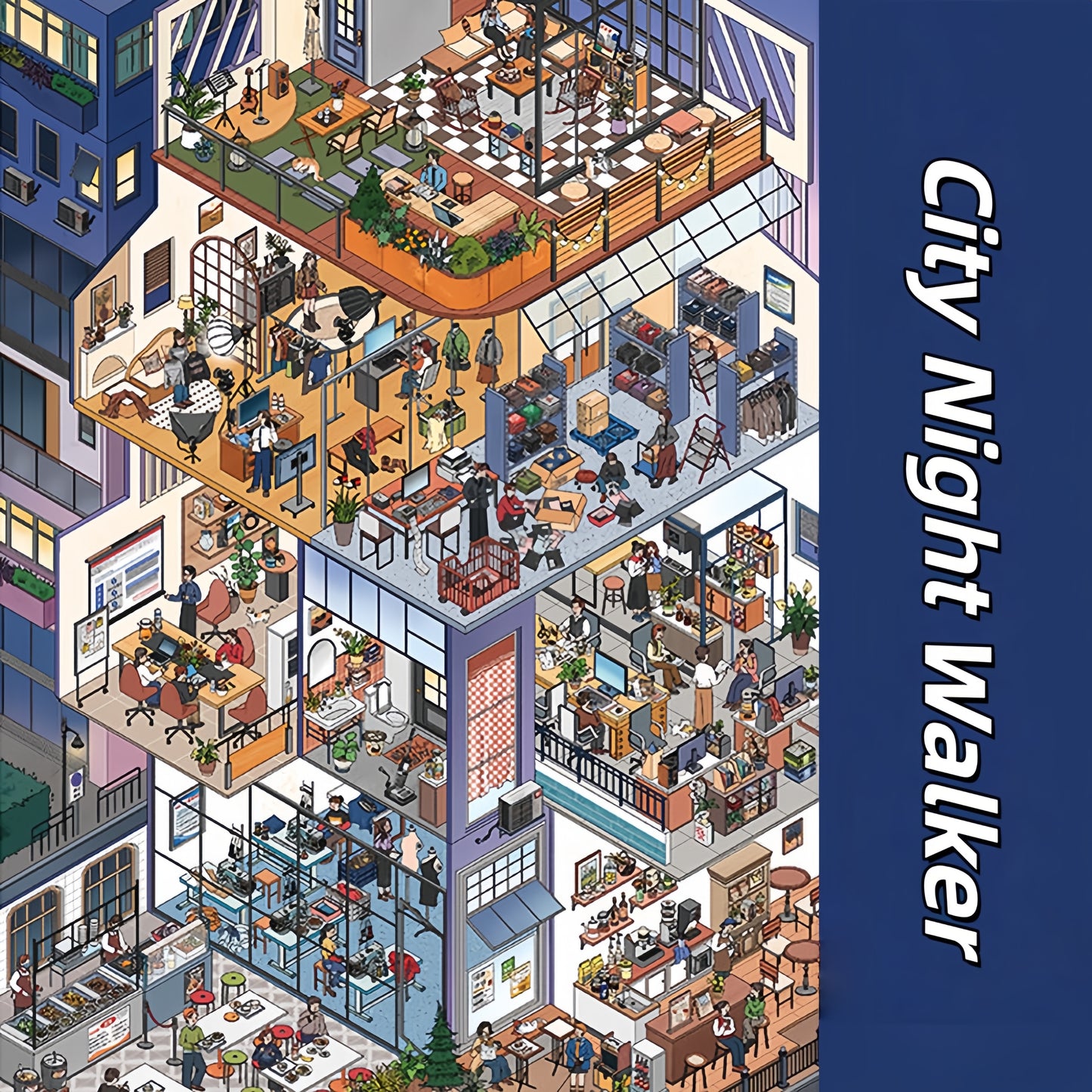 City Corners 3D Sticker | 8 Cute Miniature Scenes