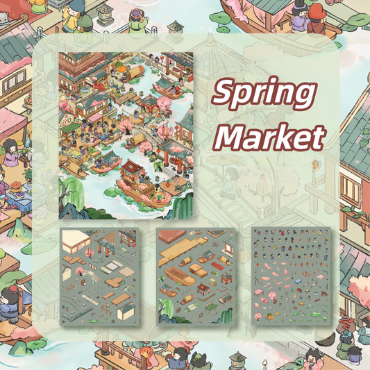 Spring Market 3D Sticker