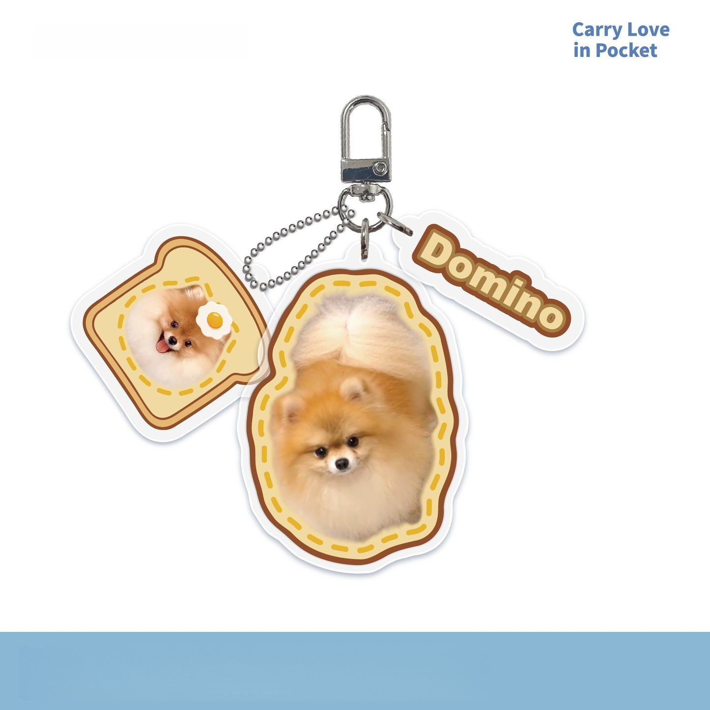 Custom Pet Photo Acrylic Bag Charm Keychain
