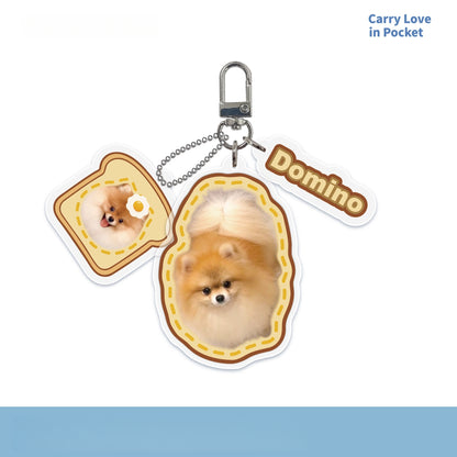 Custom Pet Photo Acrylic Bag Charm Keychain