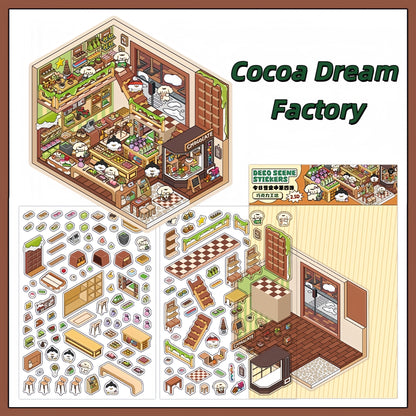 Fairytale Bazaar 3D Sticker | 4 Cute Miniature Scenes