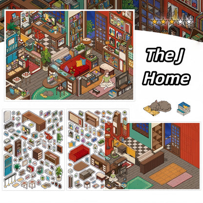 MBTI Home 3D Sticker | 2 Cute Miniature Scenes