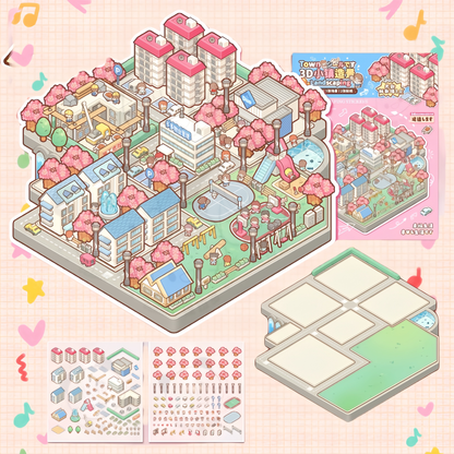 Duoduo Universe 3D Sticker | 2 Cute Miniature Scenes