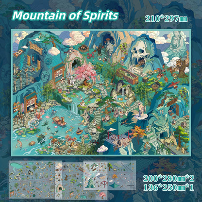 Mountain of Spirits 3D Sticker