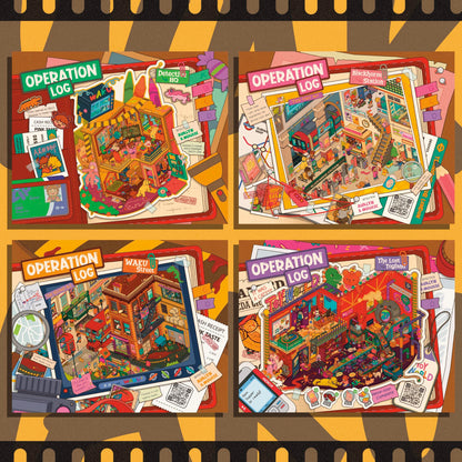 Dreamy Life 3D Sticker | 4 Cute Miniature Scenes