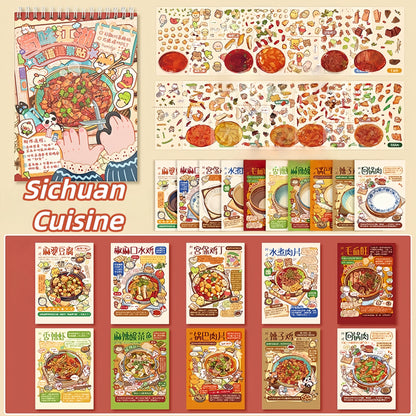 Chinese Food 3D Sticker Book