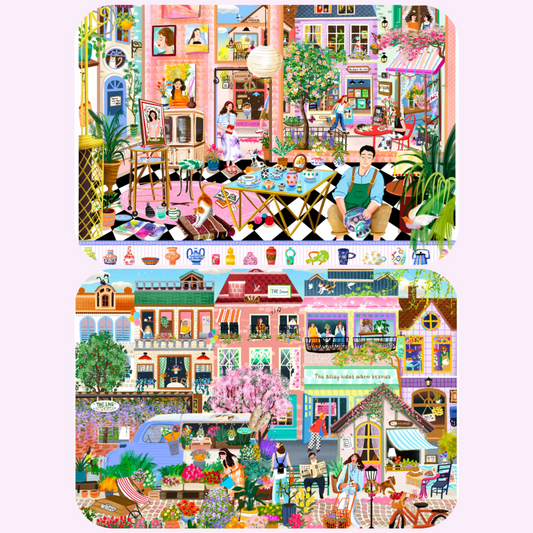 Floral Whispers 3D Sticker | 2 Cute Miniature Scenes