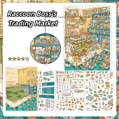 Animal Shops 3D Sticker | 2 Cute Miniature Scenes