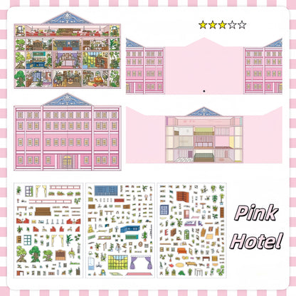 Simulation Management 3D Sticker | 2 Cute Miniature Scenes