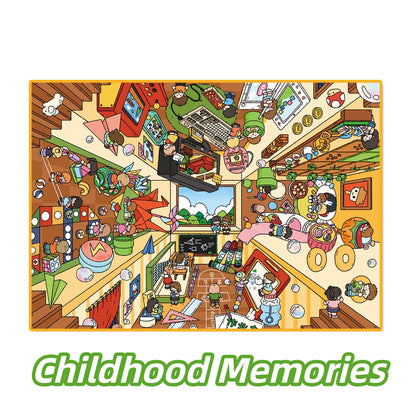 Treasured Memories 3D Sticker | 2 Cute Miniature Scenes