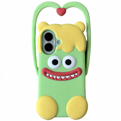 Heart-Handing Little Monster Silicone Phone Case