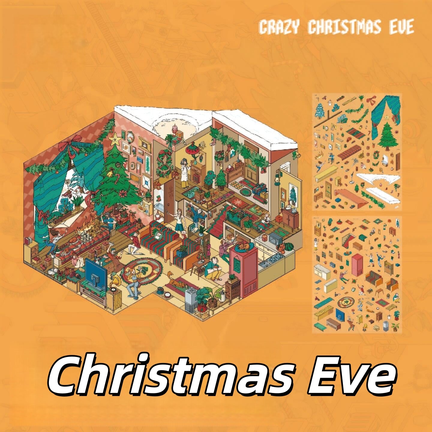 Christmas Eve 3D Sticker