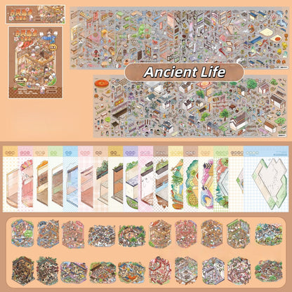Ancient Life 3D Sticker Book