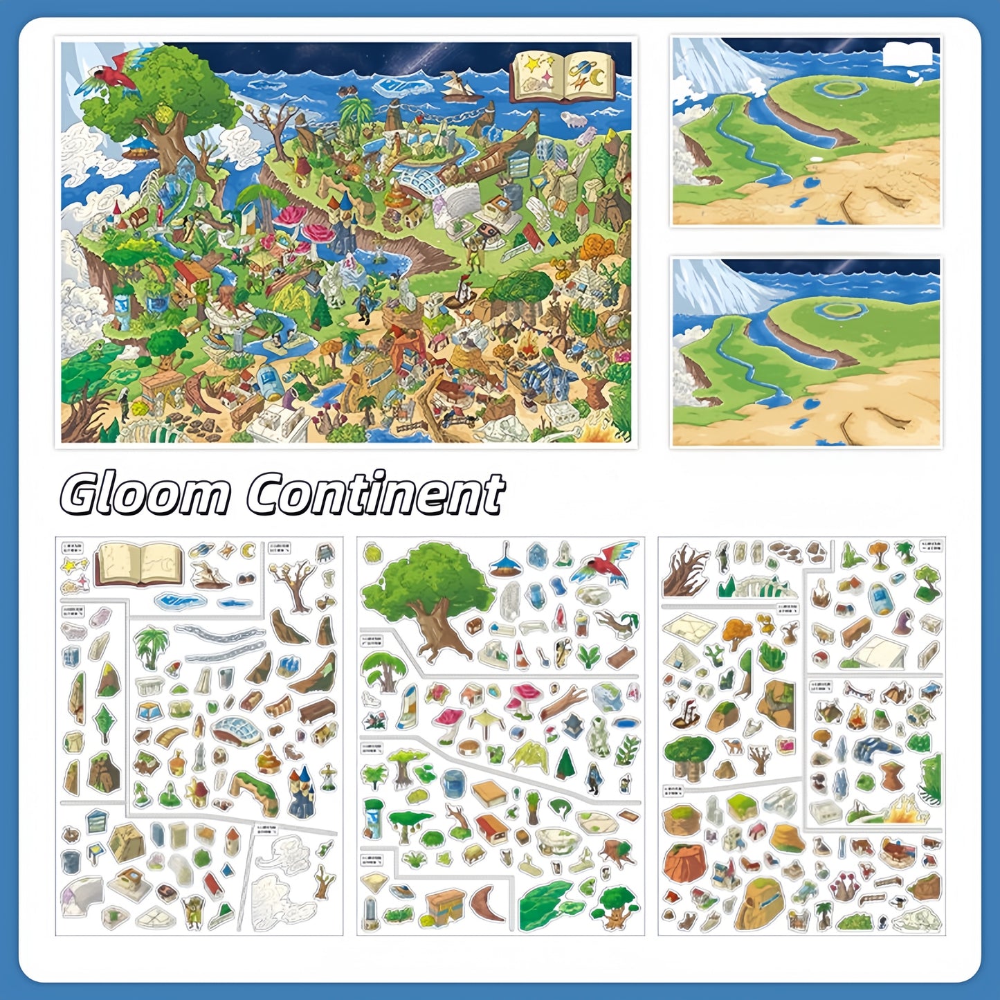 Realms of Wonder 3D Sticker | 2 Cute Miniature Scenes