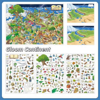 Realms of Wonder 3D Sticker | 2 Cute Miniature Scenes