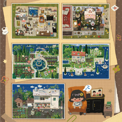 To Dear Wanderer 3D Sticker | 5 Cute Miniature Scenes