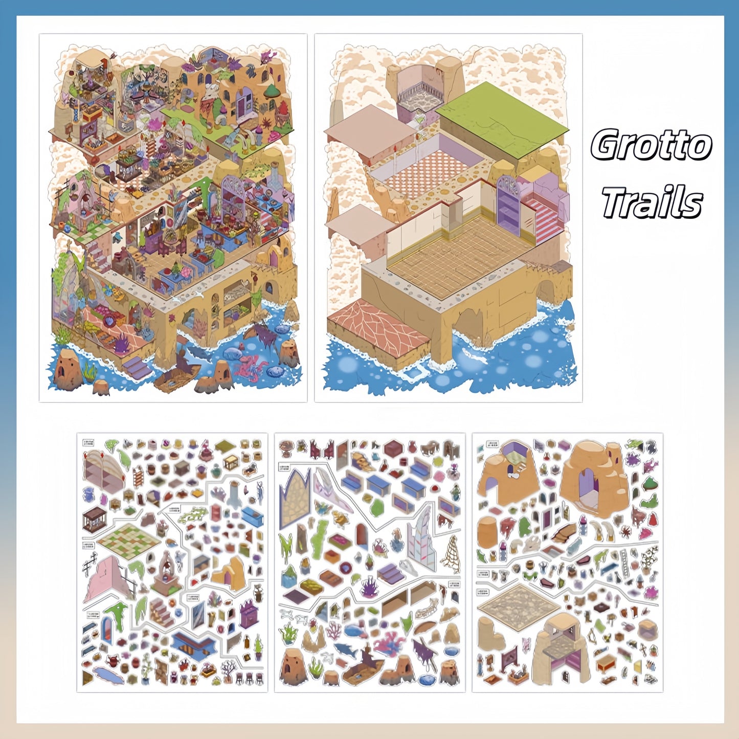 Echoes of the Unseen 3D Sticker | 2 Cute Miniature Scenes