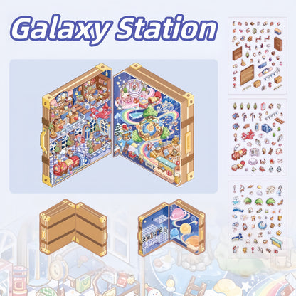 Enchanted Dreamscape 3D Sticker | 4 Cute Miniature Scenes