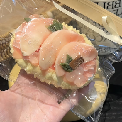 Peach Open-Faced Bun Squishy