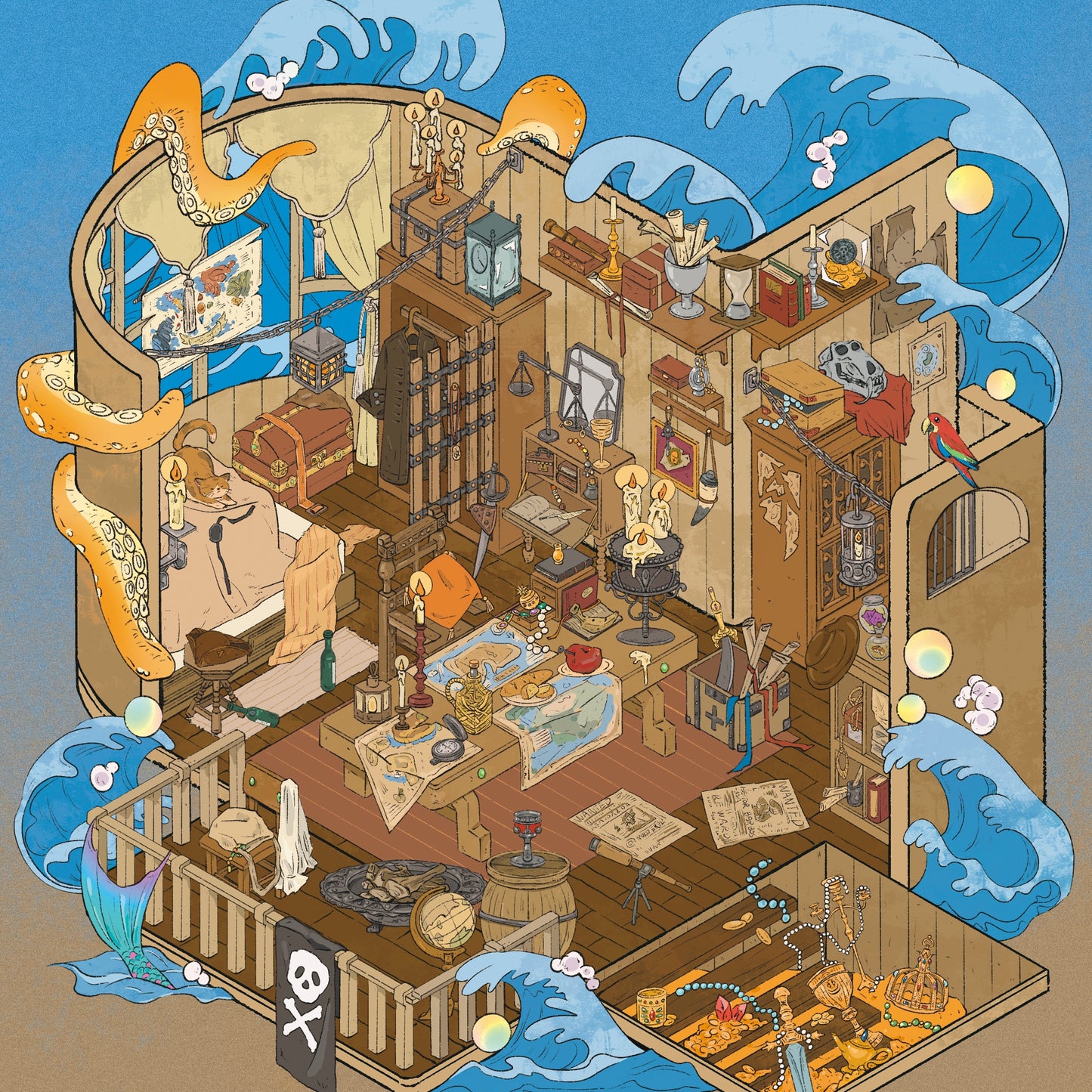 Dream Cottage 3D Sticker | 4 Cute Miniature Scenes