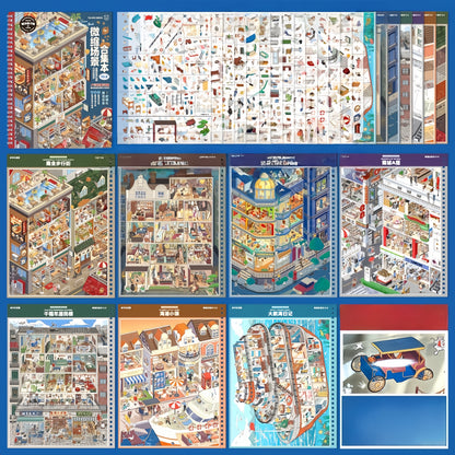 Urban Cubicles 3D Sticker Book