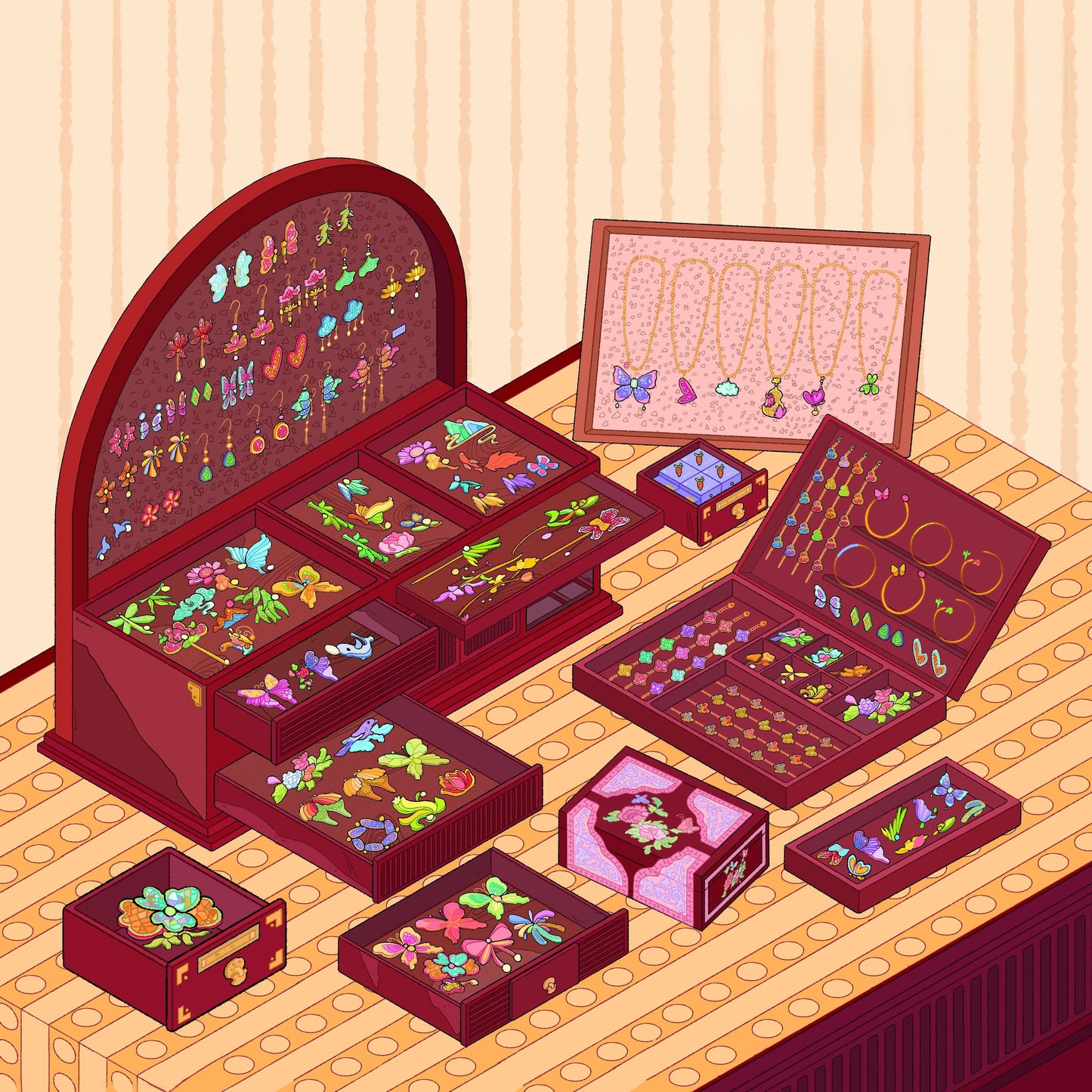 Intangible Cultural Heritage 3D Sticker | 3 Cute Miniature Scenes