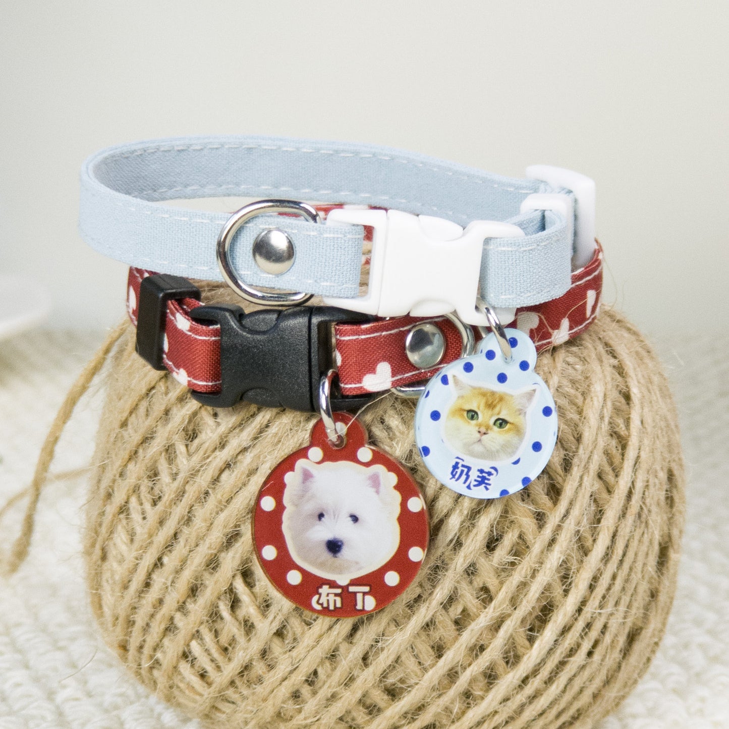 Custom Pet Photo Acrylic Pet Name Tag