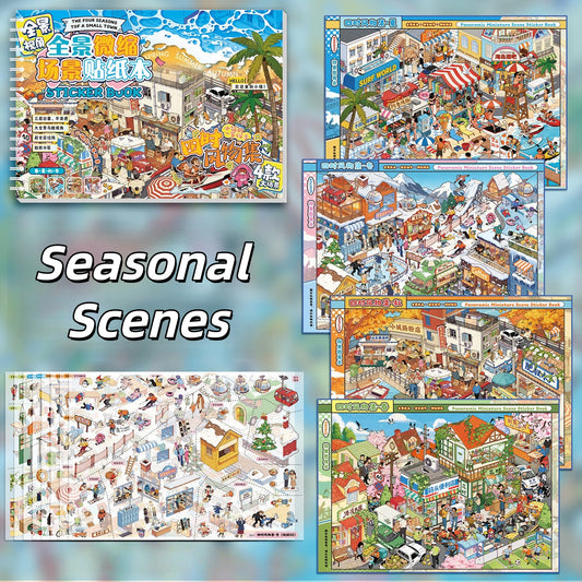 Seasonal Scenes 3D Sticker Book