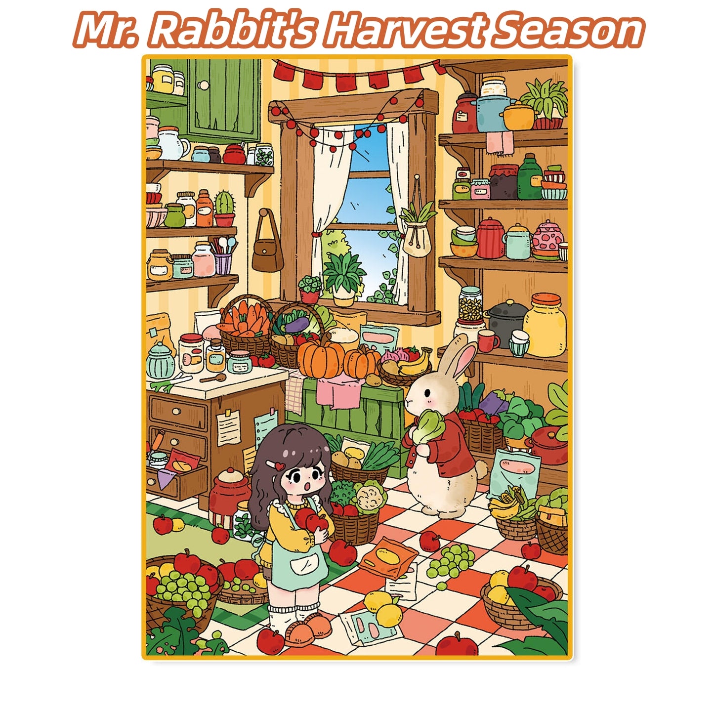 Mr. Rabbit's House 3D Sticker | 2 Cute Miniature Scenes
