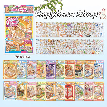 Capybara Shop 3D Sticker Book