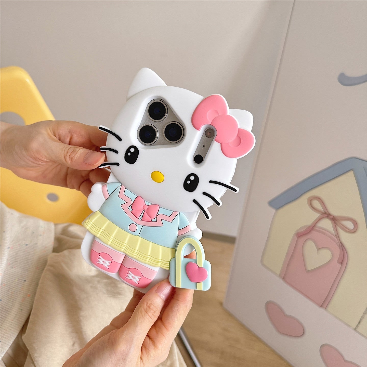 Cute Animal Holding a Bag Silicone Phone Case