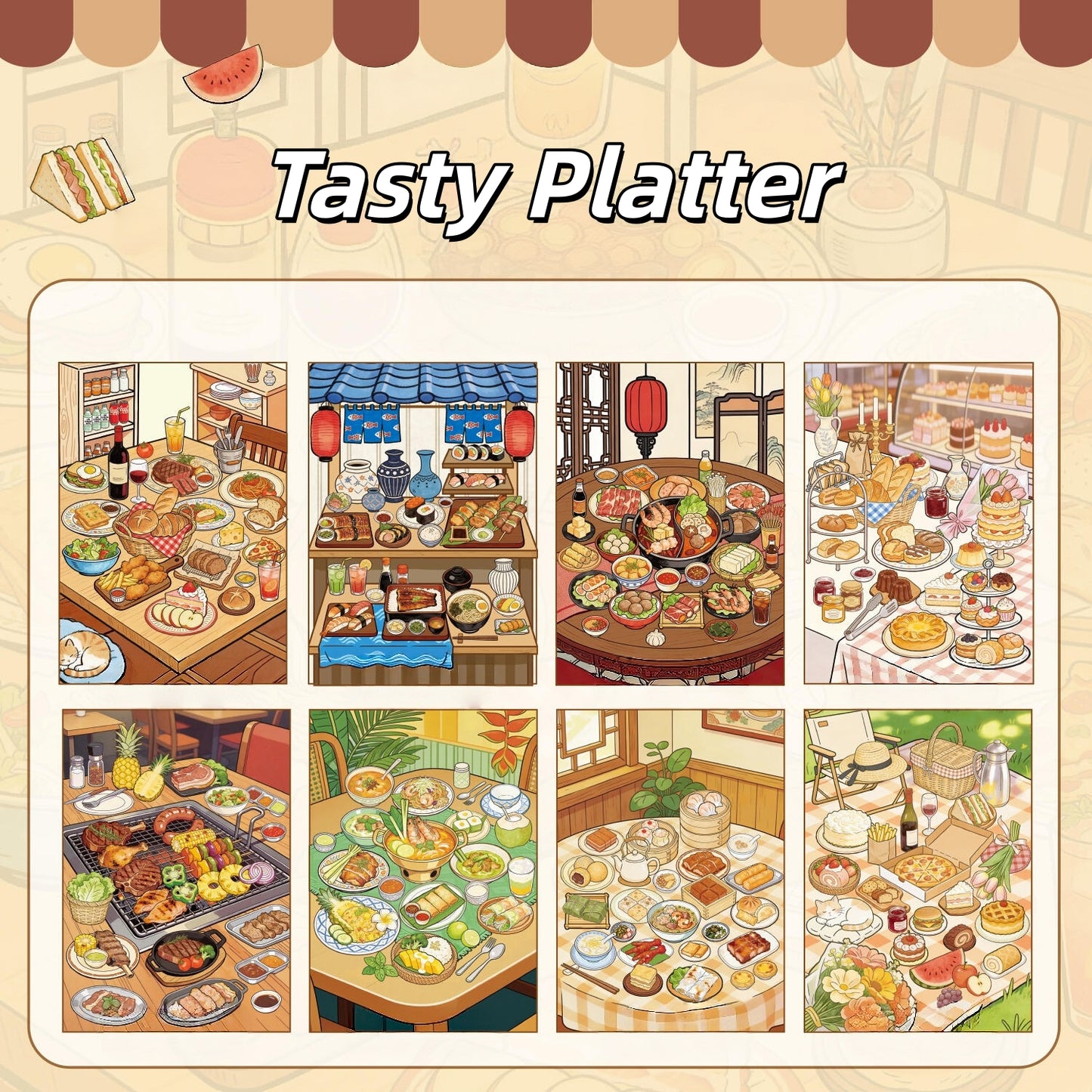 Tasty Platter 3D Sticker Book