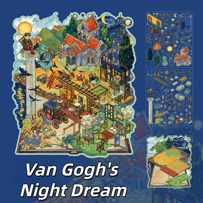 Artist's Dream 3D Sticker | 2 Cute Miniature Scenes
