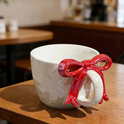 Ribbon Bow Ceramic Mug