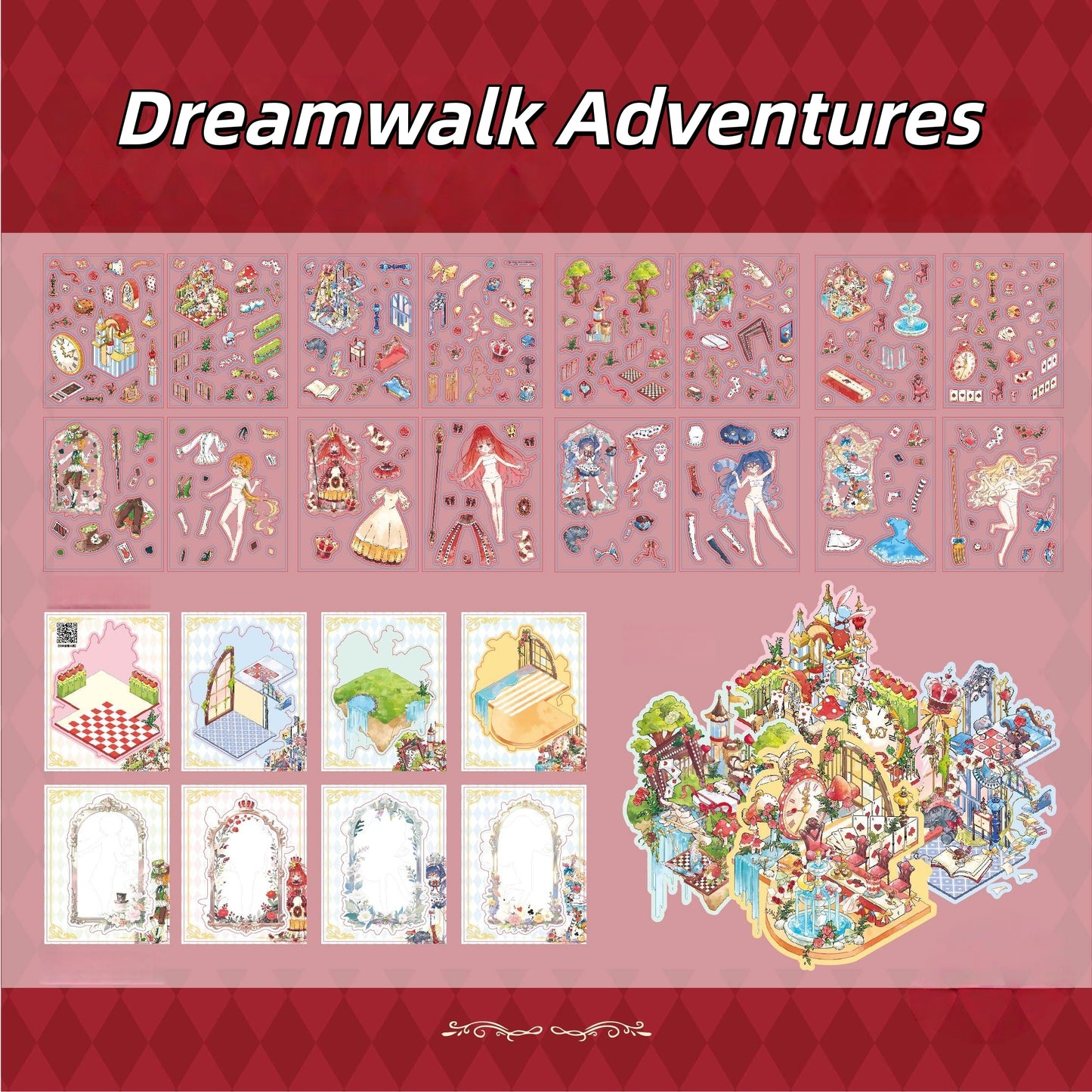 Whimsical Town 3D Sticker Book