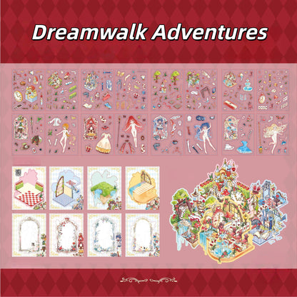Whimsical Town 3D Sticker Book