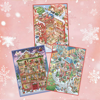 Christmas Series 3D Sticker | 3 Cute Miniature Scenes